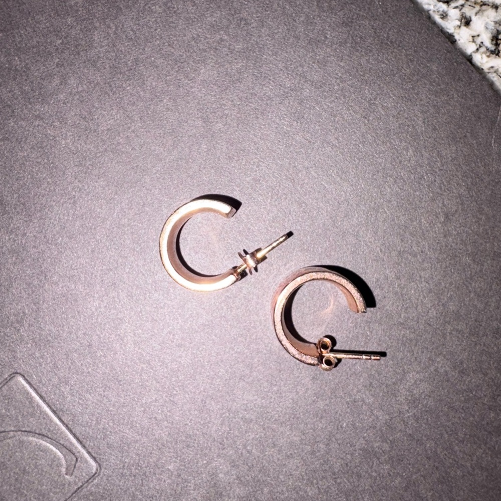 Coach Logo Huggie Earrings. Fast shipping. - Picture 8 of 8